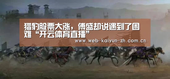 猎豹股票大涨,傅盛却说遇到了困难“开云体育直播”(图1) KAIYUN官网